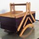 Sewing basket wooden of the 50/60