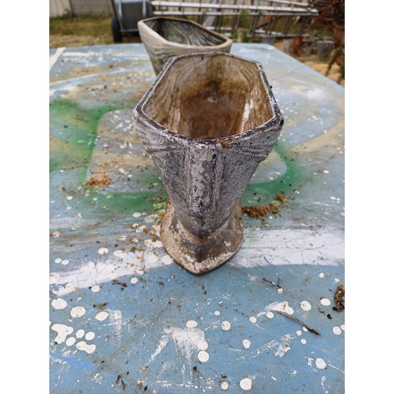 Pair of cast iron planters from 1900 from Charleville-Mézières