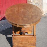 Antique wood table, dining table, oval table, living room, kitchen, countryside