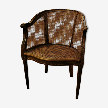 Louis XV double cannage armchair
