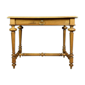 Renaissance desk in solid blond walnut
