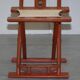 Chaise pliante chinoise antique avec sculptures, vers 1900-1920