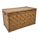 Mid-Century Italian Woven Rattan and Bamboo Blanket Chest or Trunk, 1970's