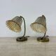 Lot de 2 lampes de table art déco, années 50