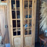 Vitrine parisienne bois brut