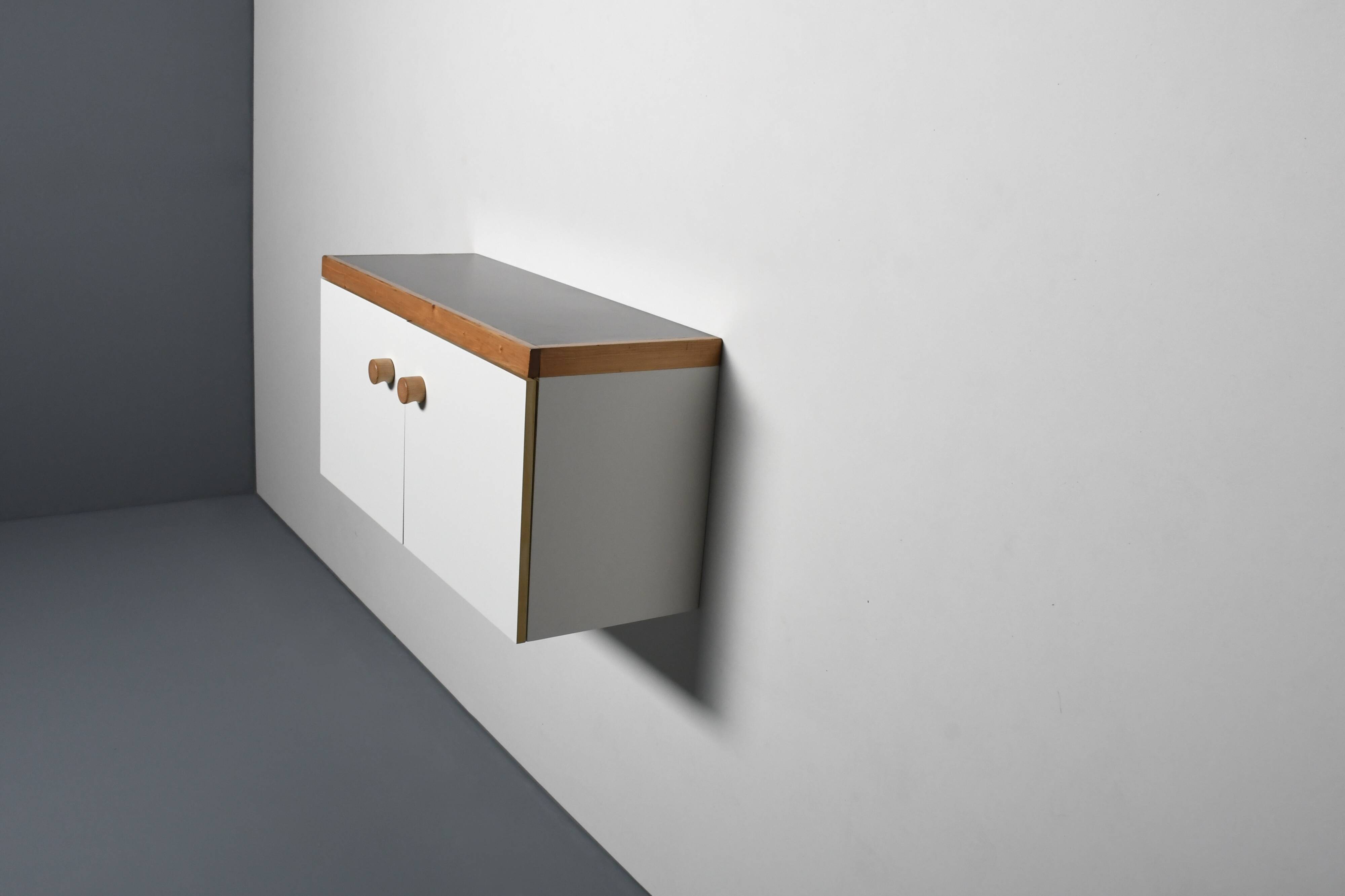 Wall Mounted 'Les Arcs’ Cabinet / Sideboard, France, 1970s