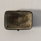 Antique jewelry box Napoleon III in brass and beveled glass