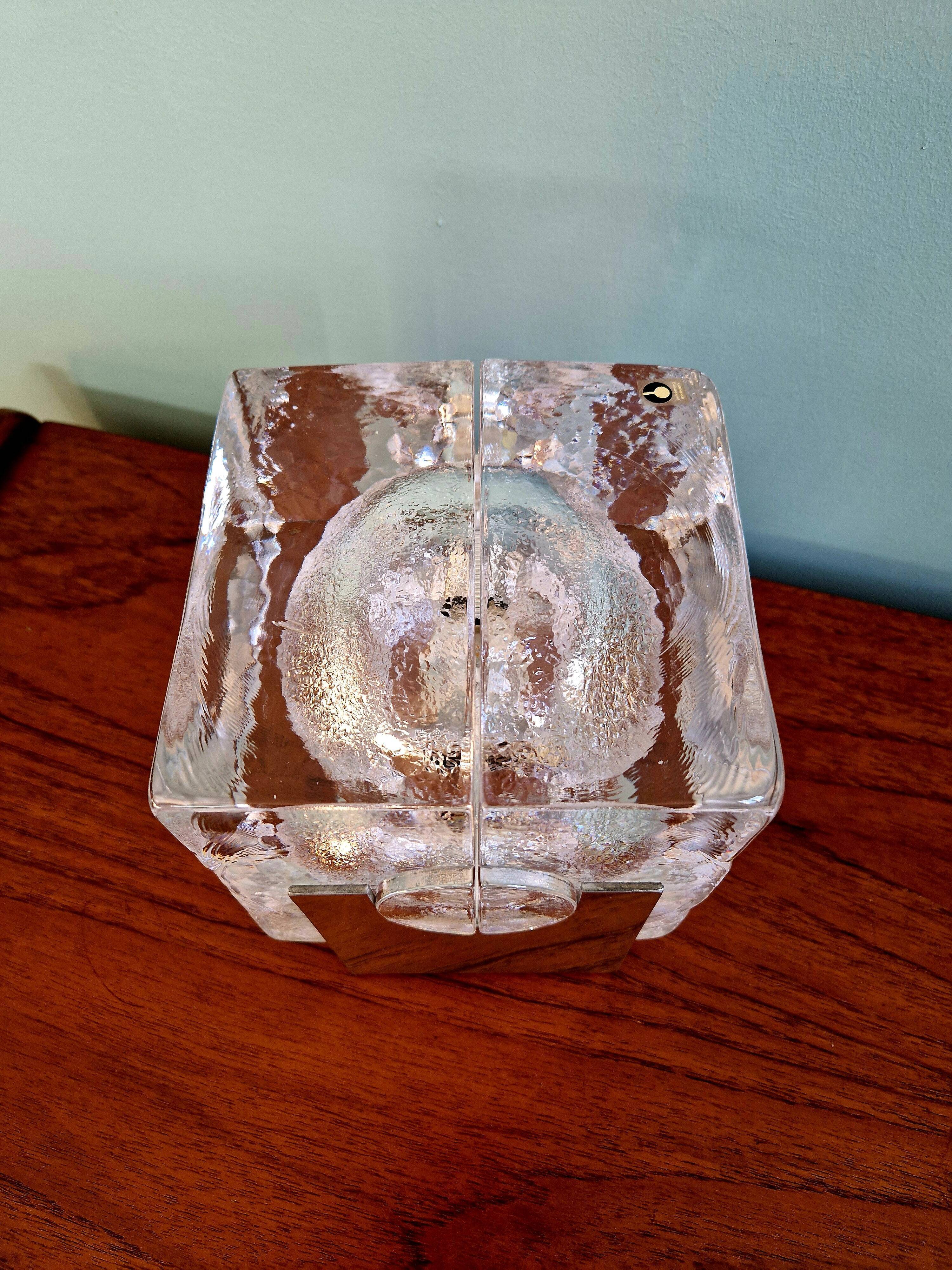 Scandinavian lamp Ice Cube, Pukeberg (Sweden), 1970
