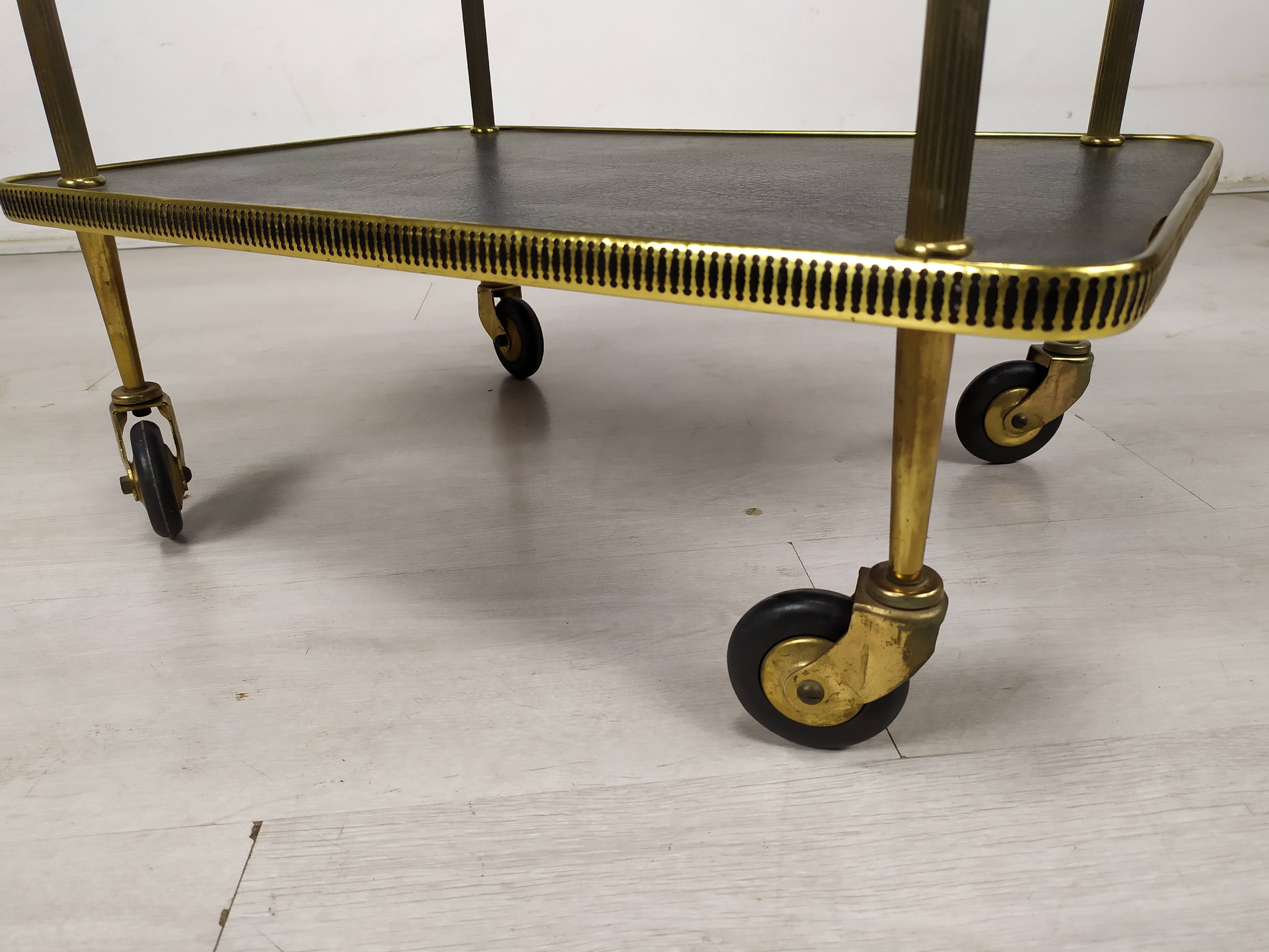 Vintage brass bar service