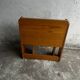 Vintage wooden folding school desk with bench – 1960s