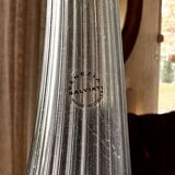 Salviati soliflore vase Aria Piccolo model in blue gray ribbed glass