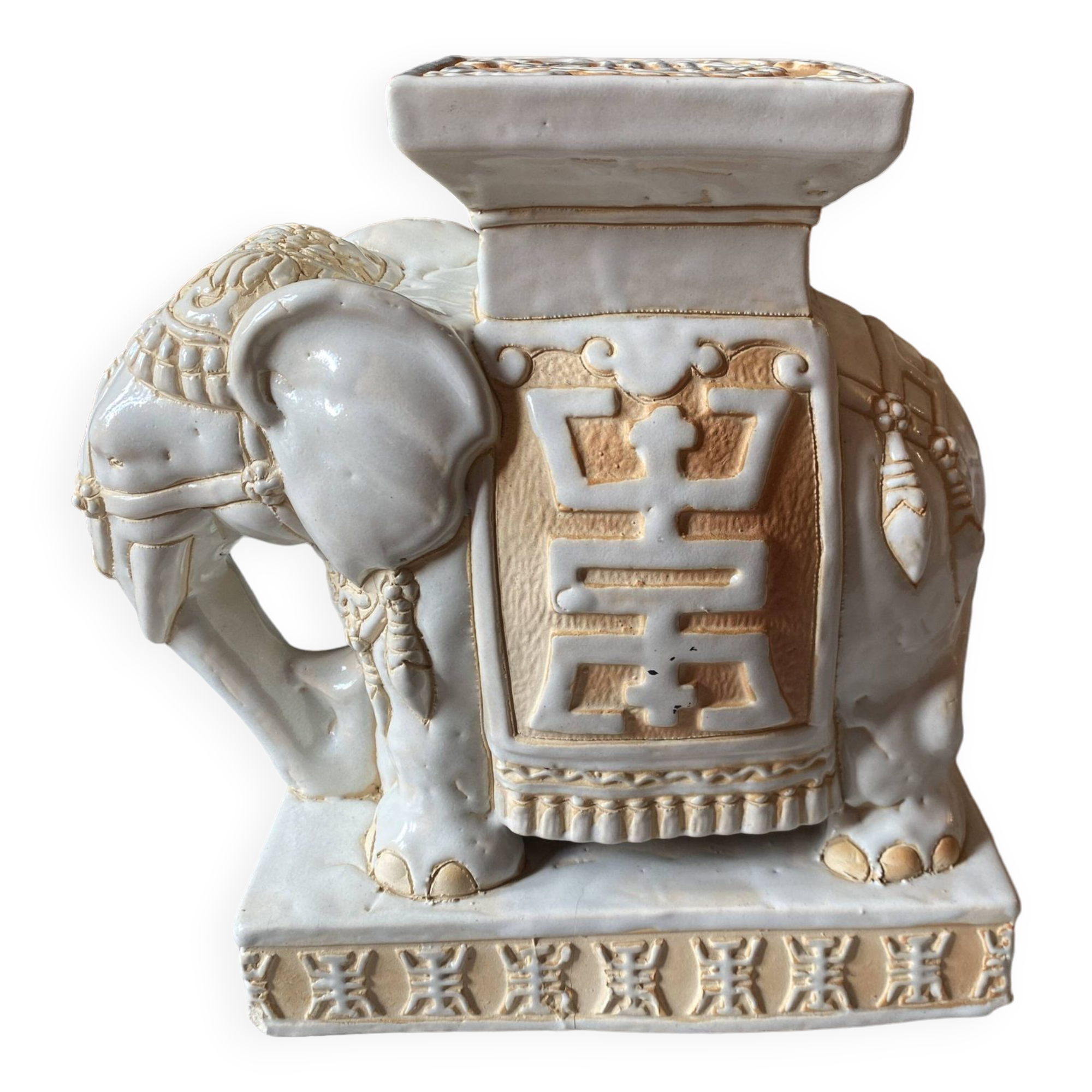 White ceramic elephant
