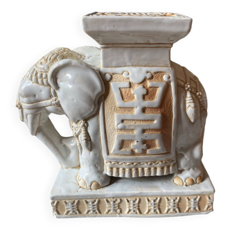 White ceramic elephant