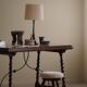 Antique Italian desk table, walnut and marble, Naples, 19th century.
