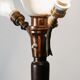 Tripod floor lamp 1950s wooden base