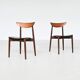 Harry Ostergaard pair of dining chairs rosewood Randers Denmark 1960