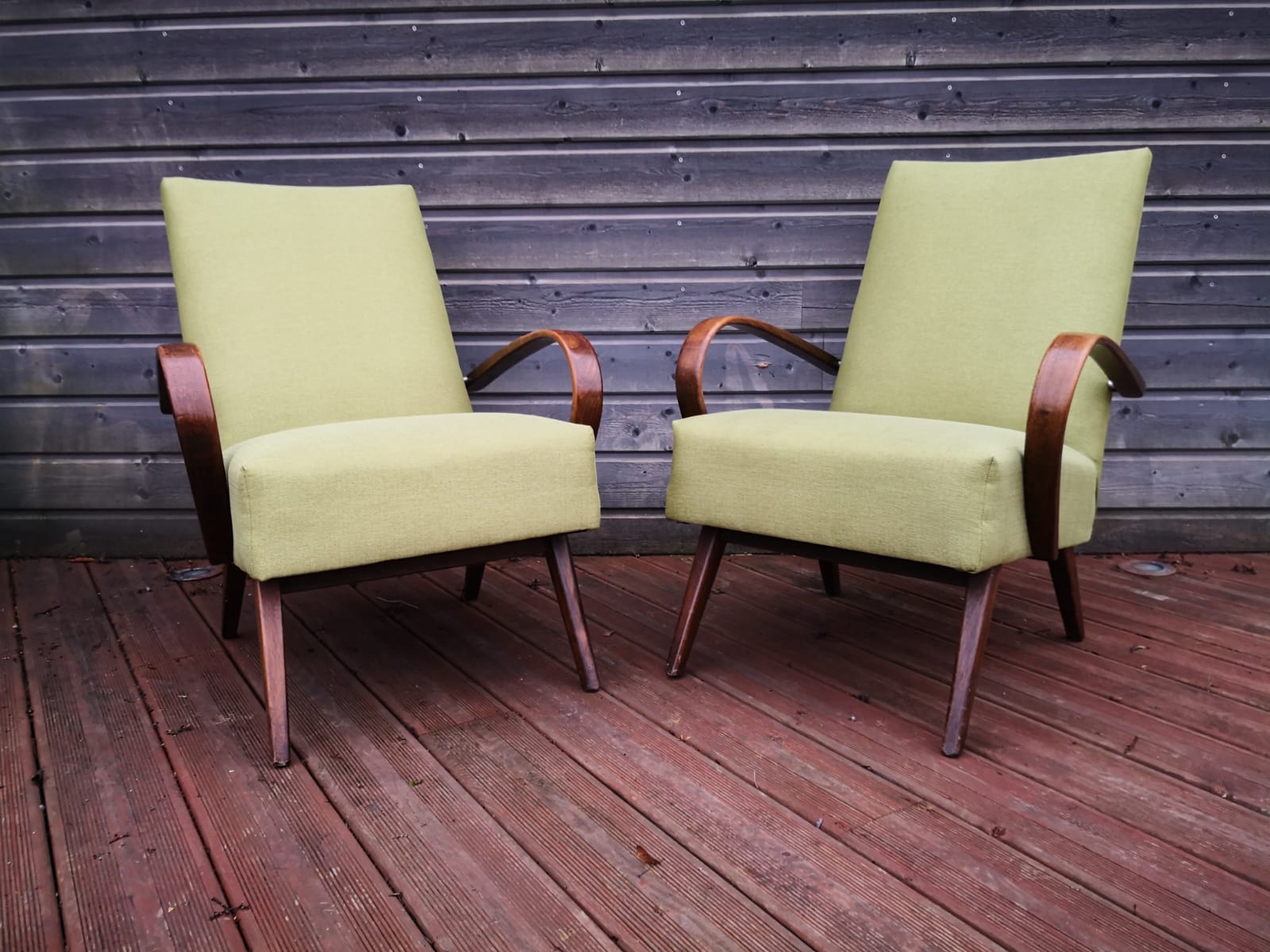 Pair of vintage Czech armchairs, Scandinavian style, 50s
