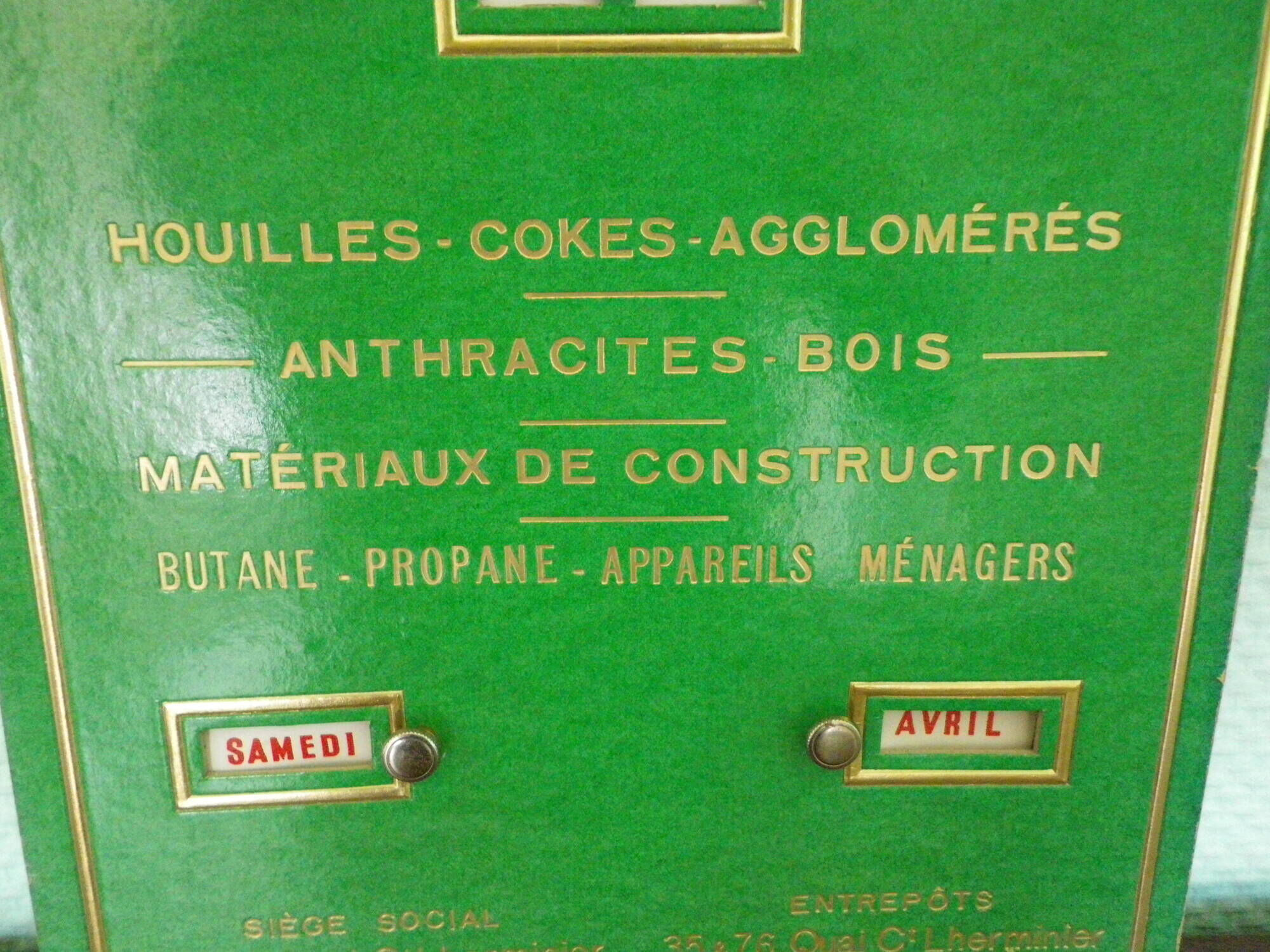 Advertising poster "the reunis chantiers" by the designer ets Bouche & Valletton 1958