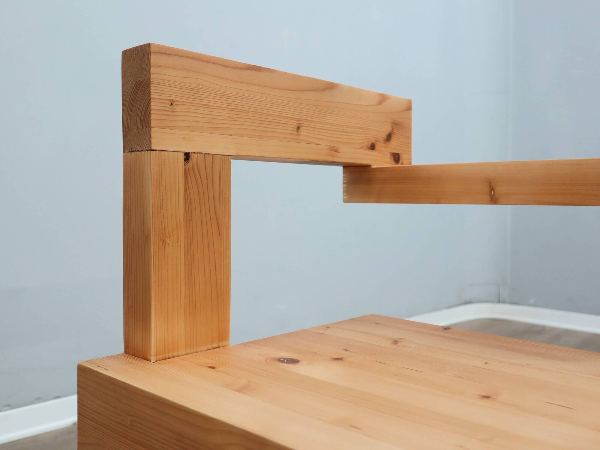 1980s Steltman Chair larch wood by Gerrit Rietveld