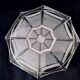 Art deco style molded pressed glass trivet