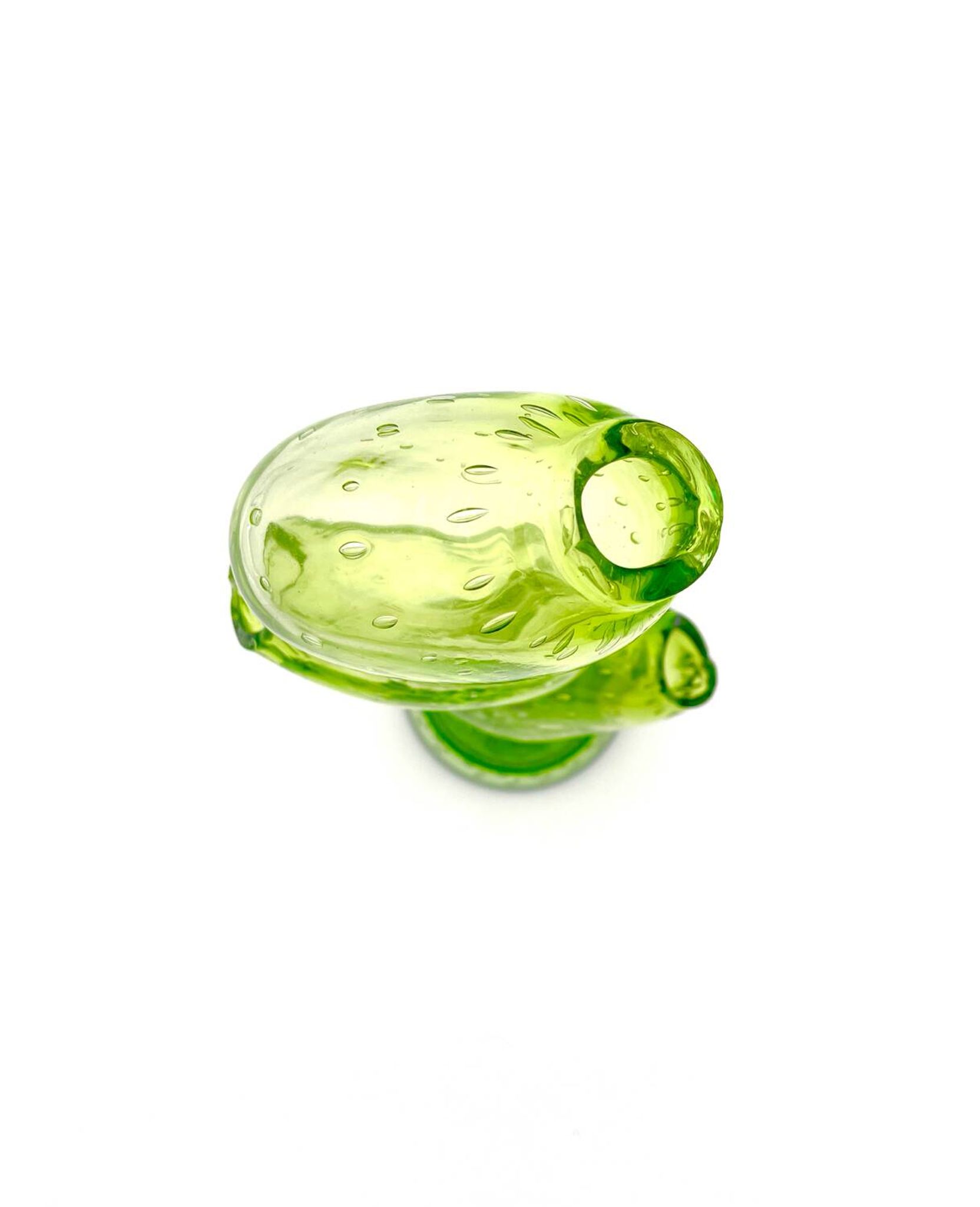 Vase Cactus Sculptural - Murano - Verre Bullicante - Vert vibrant