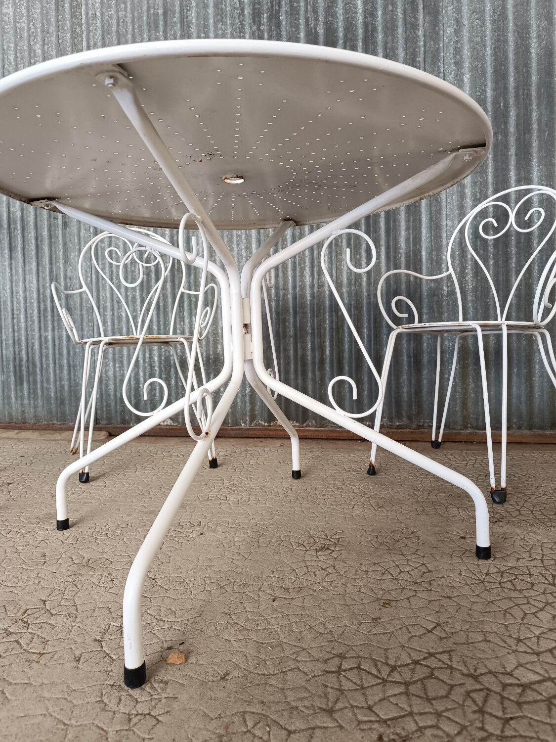 Wrought iron garden furniture