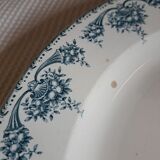 Round dish BFK Boch Frères Keramis decoration "fruit"