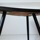 Black formica tripod side table