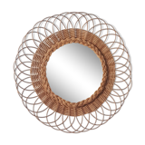 Rattan mirror D 45cm