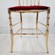 Pair of chiavarine chairs, brass