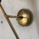 Pair of vintage brass and opaline wall lights