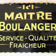 Pancarte maitre boulanger