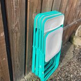 4 chaises pliantes vintage 80's