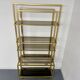1970s vintage Italian design brass and glass shelf