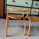 Set of 2 orange chairs child Jacques Hitier in wood & metal