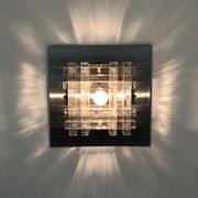 Murano glass wall lamp by albano poli for poliarte, italy 70s