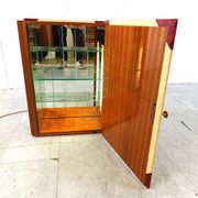 Italian Goatskin Book Shaped Dry Bar Cabinet by Aldo Tura, 1950s
