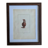 Ancient antique pottery engraving