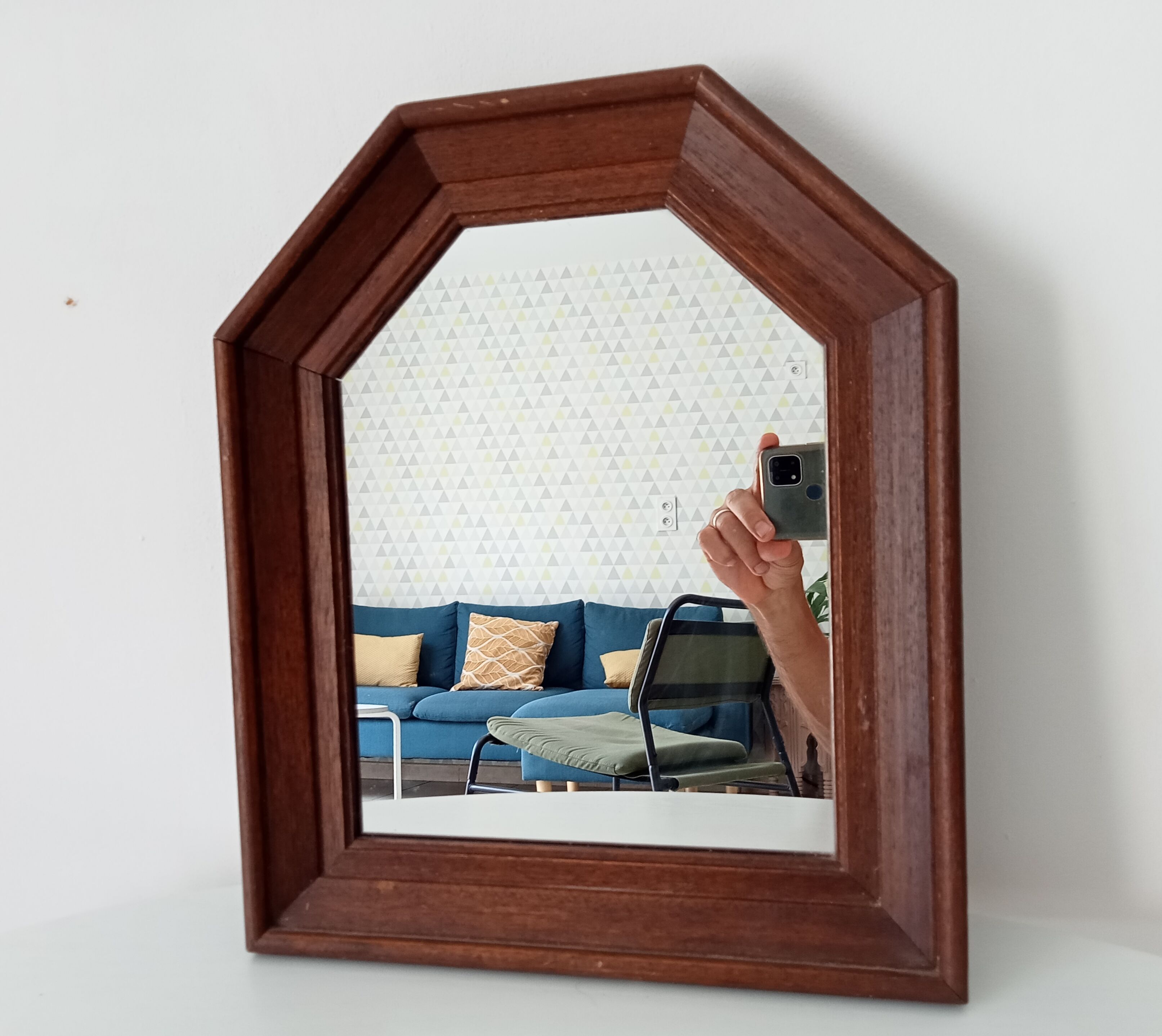 Vintage wooden mirror 35x29,5cm