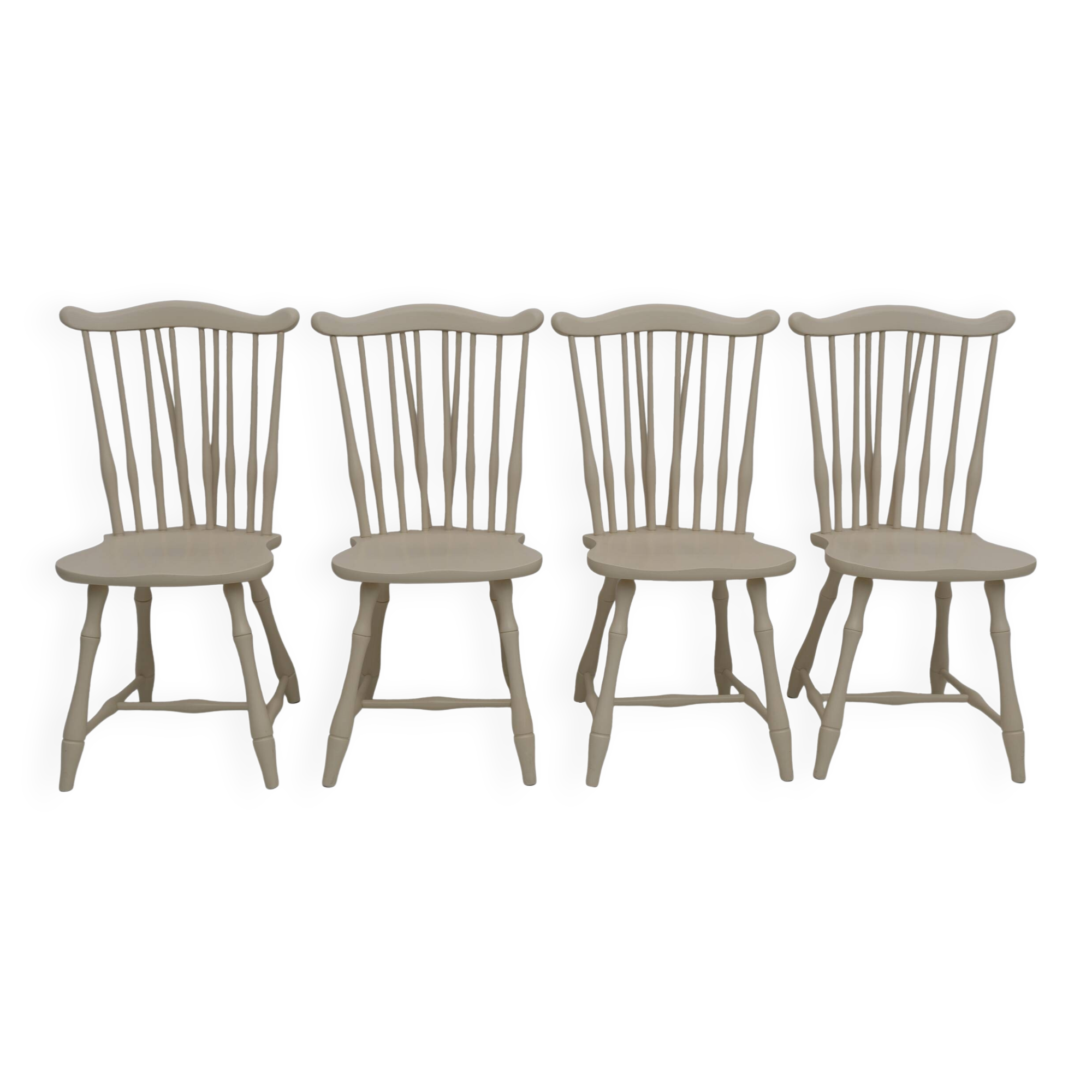 Four Mid-Century Modern Italian Lacquer Dining chairs by Pizzetti Roma, 60