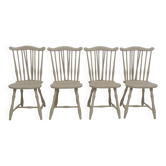 Four Mid-Century Modern Italian Lacquer Dining chairs by Pizzetti Roma, 60