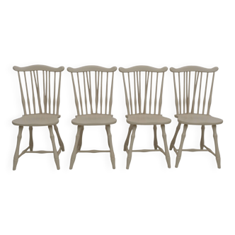 Four Mid-Century Modern Italian Lacquer Dining chairs by Pizzetti Roma, 60