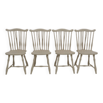 Four Mid-Century Modern Italian Lacquer Dining chairs by Pizzetti Roma, 60