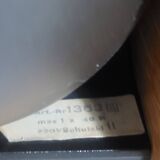 2 white eye lamps, wood, metal, vintage, Germany