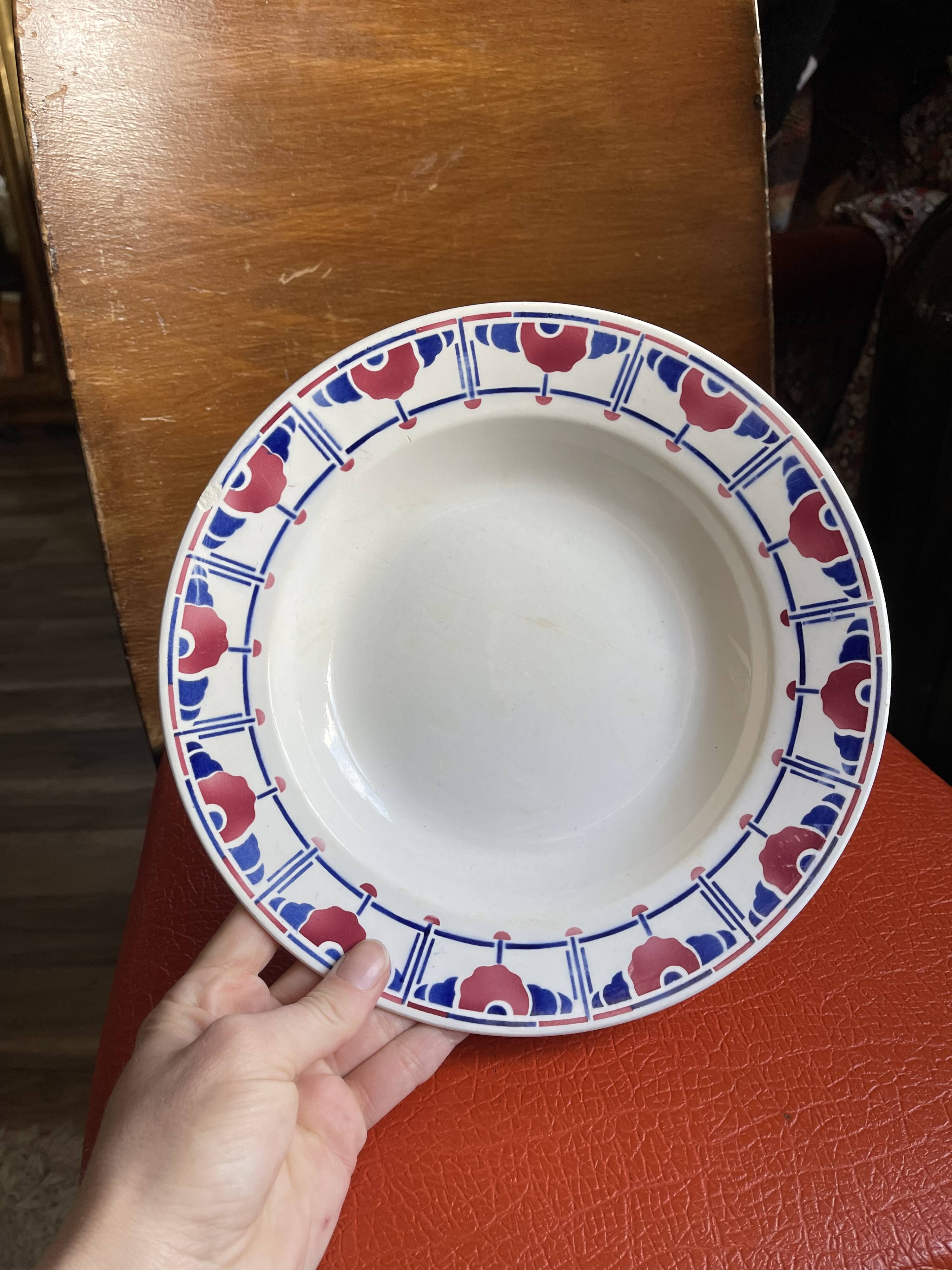 Antique deep plates Digoin