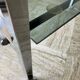 Vintage chrome dessert table, 2 smoked glass trays.