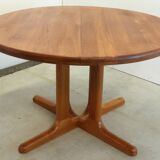 Ronde 1x verlengbare deense teak  Dyrlund eettafel 'Ommel'