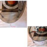 Glass coffee table, ceramics 70