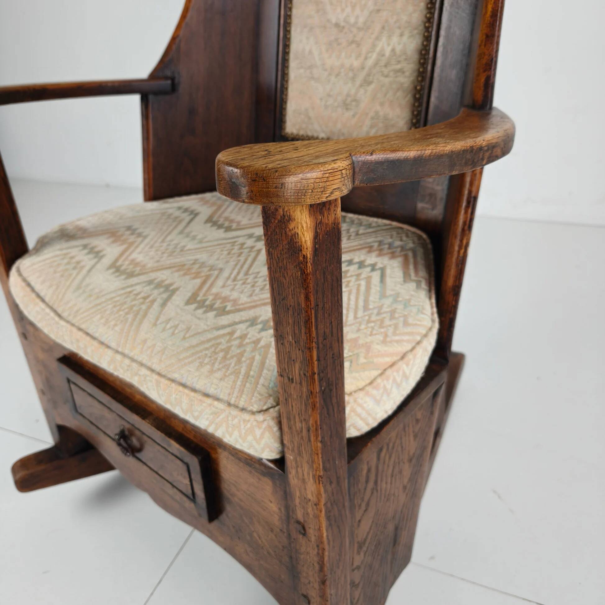 19th century English lambing chair – upholstered