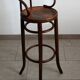 Children's high stool in curved wood, 1890s